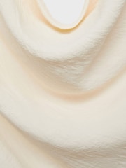Mango Cream Asymmetric Ruched Top - Image 7 of 7