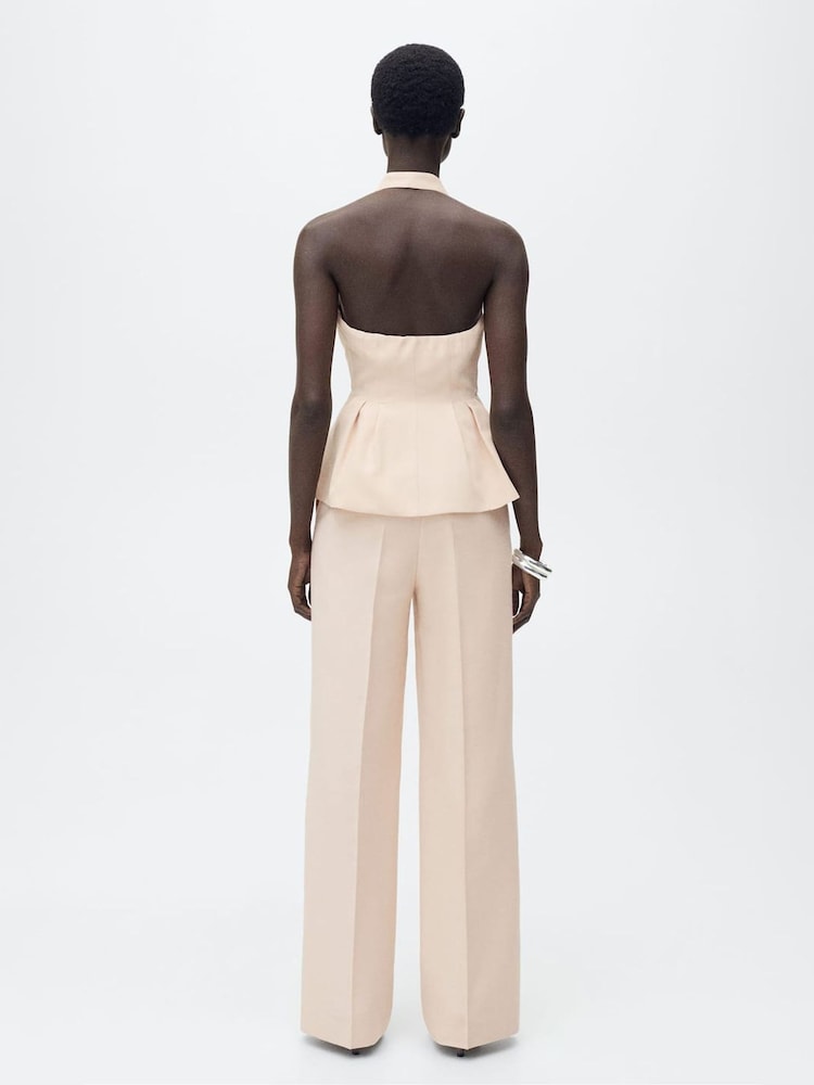 Mango Cream Straight Suit Trousers - Image 2 of 6