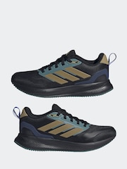 adidas Black Runfalcon 5 Lace Running Junior Trainers - Image 5 of 9