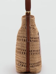 Mango Brown Raffia Shoulder Bag - Image 3 of 3