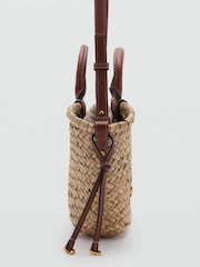 Mango Brown Small Jute Handbag - Image 3 of 4