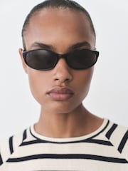 Mango Blue Stripe Round Neck Long Sleeve Top - Image 5 of 7