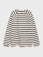 Mango Blue Stripe Round Neck Long Sleeve Top - Image 6 of 7