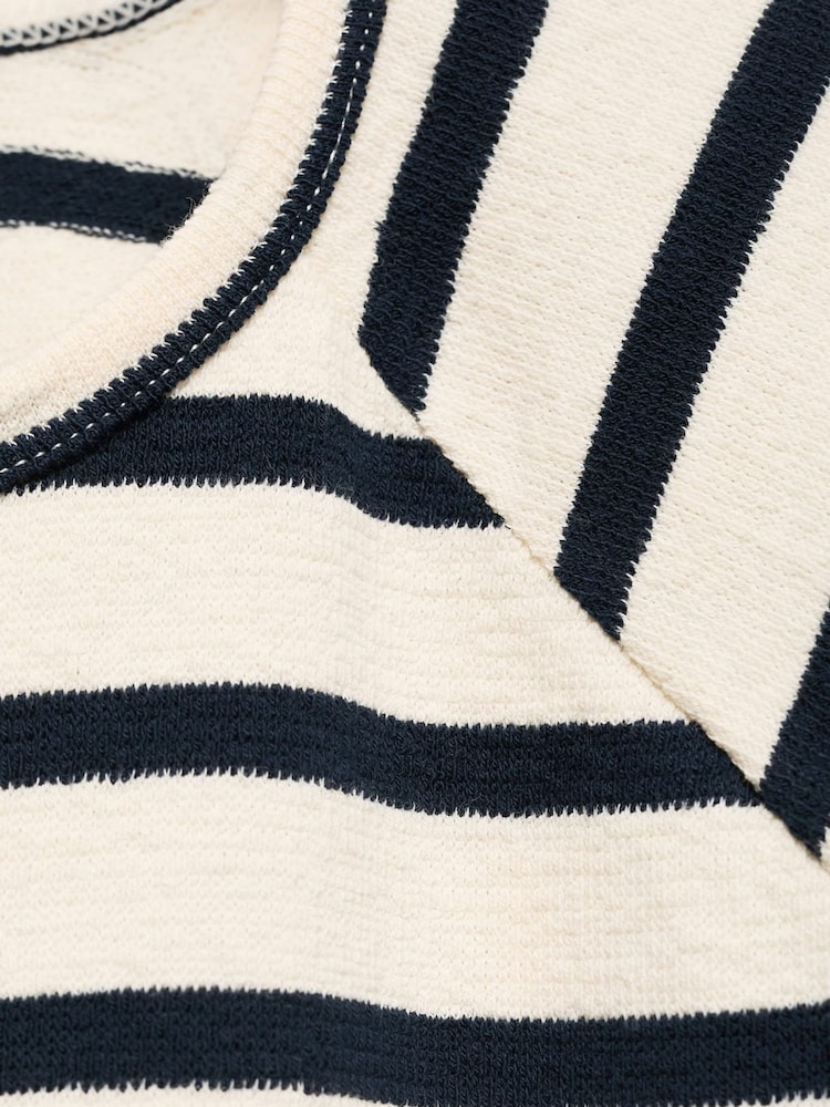 Mango Blue Stripe Round Neck Long Sleeve Top - Image 7 of 7