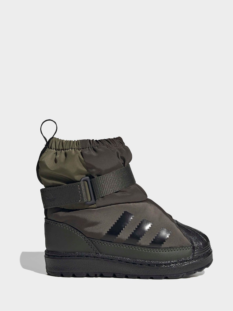 أخضر - adidas Originals Superstar 360 Infant Boot Trainers - صورة 1 من 10