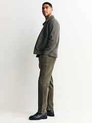Stone Straight Fit Belted Corduroy Trousers - Image 3 of 11