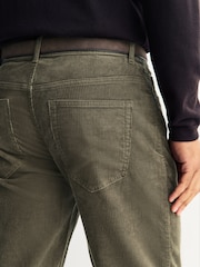 Stone Straight Fit Belted Corduroy Trousers - Image 5 of 11