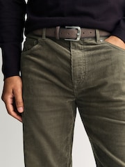 Stone Straight Fit Belted Corduroy Trousers - Image 6 of 11