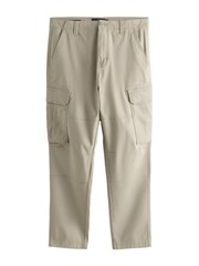Stone Cotton Stretch Cargo Trousers - Image 4 of 7