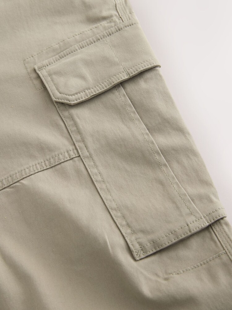 Stone Cotton Stretch Cargo Trousers - Image 7 of 7