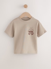Neutral Babyccino 100% Cotton Short Sleeve Back Print T-Shirt (3mths-7yrs) - Image 1 of 4