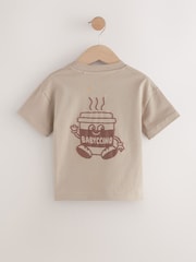 Neutral Babyccino 100% Cotton Short Sleeve Back Print T-Shirt (3mths-7yrs) - Image 2 of 4