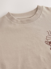 Neutral Babyccino 100% Cotton Short Sleeve Back Print T-Shirt (3mths-7yrs) - Image 4 of 4