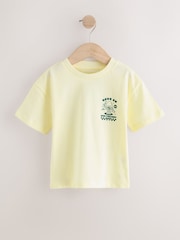 Yellow Egg-Cellent 100% Cotton Short Sleeve Back Print T-Shirt (3mths-7yrs) - Image 1 of 5