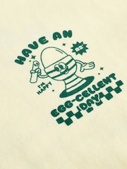 Yellow Egg-Cellent 100% Cotton Short Sleeve Back Print T-Shirt (3mths-7yrs) - Image 5 of 5