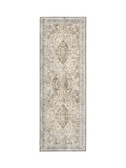 Hug Rug Gold and Grey British Made Washable Baroque Runner - Image 2 of 4