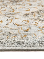 Hug Rug Gold and Grey British Made Washable Baroque Runner - Image 3 of 4