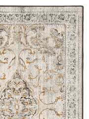 Hug Rug Gold and Grey British Made Washable Baroque Runner - Image 4 of 4