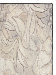 Hug Rug Natural and Grey British Made Washable Art Floral Print Runner - Image 4 of 4