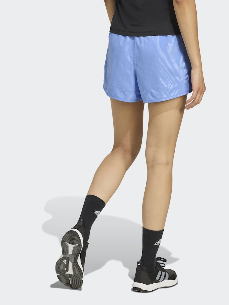 adidas Blue AOP Pacer Shorts - Image 2 of 6