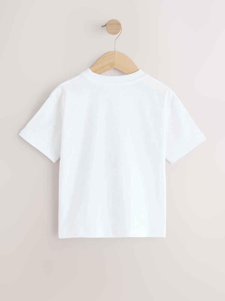White Hamish 100% Cotton Short Sleeve Graphic Print T-Shirt (3mths-8yrs) - Image 2 of 4