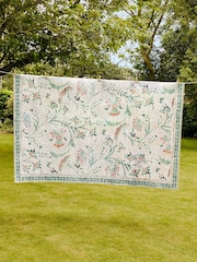 Hug Rug Green Floral British Made Washable English Floral Rug - Image 1 of 4