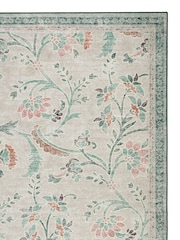 Hug Rug Green Floral British Made Washable English Floral Rug - Image 4 of 4
