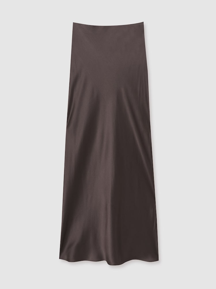 Reiss Mauve Saskia Silk Slip Maxi Skirt - Image 2 of 7