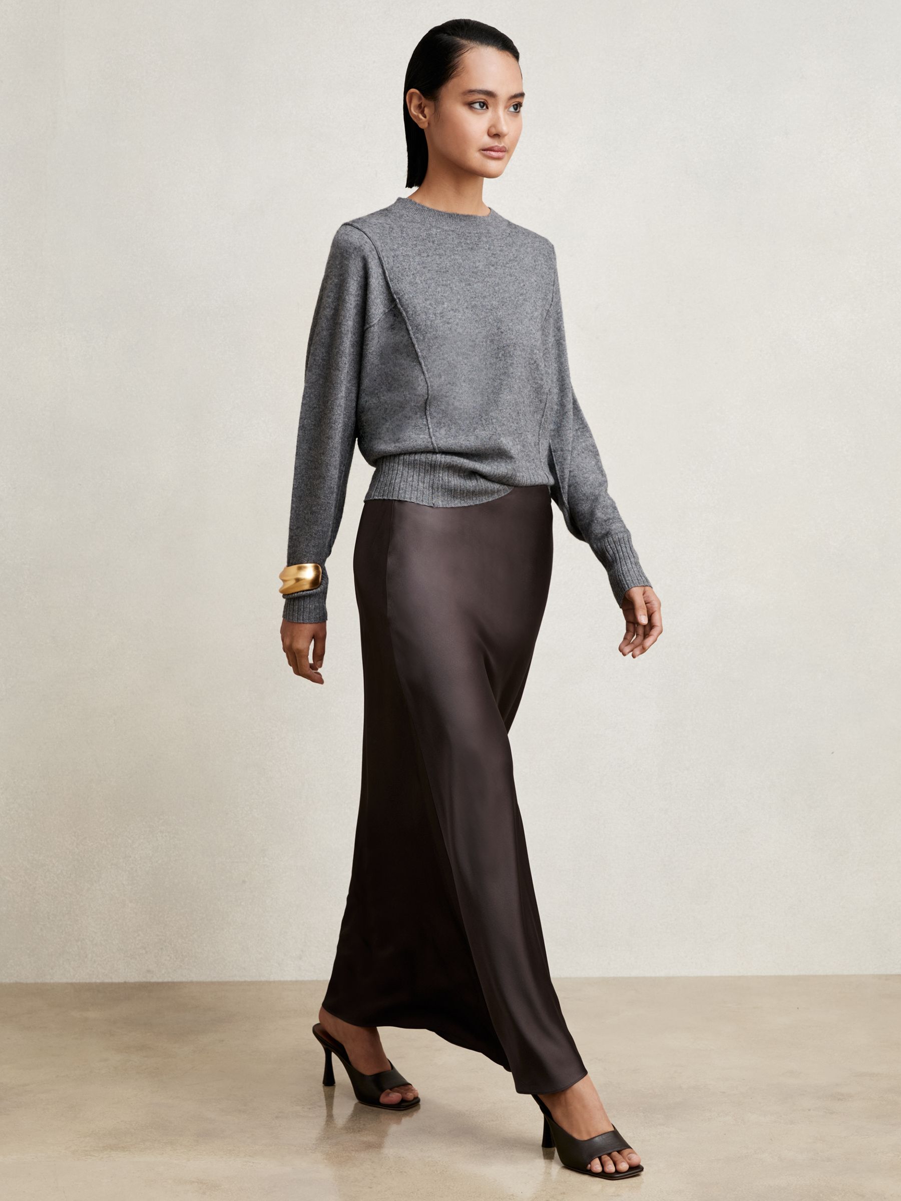 Buy Reiss Mauve Saskia Silk Slip Maxi Skirt from Next USA