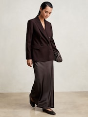 Reiss Mauve Saskia Silk Slip Maxi Skirt - Image 5 of 7