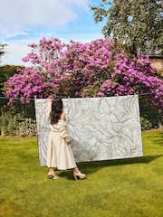 Hug Rug Natural and Grey British Made Washable Art Floral Rug - Image 3 of 6