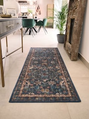 Hug Rug Navy Blue British Made Washable Baroque Rug - Image 3 of 6