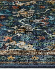 Hug Rug Navy Blue British Made Washable Baroque Rug - Image 6 of 6