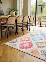 Hug Rug Multicolour Diamonds British Made Washable Painted iKat Runner - Image 5 of 7