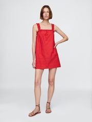 Gap Red DÔEN Eyelet Shift Mini Dress - Image 1 of 8