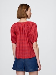Rojo - Gap DÔEN Gingham Blouse - Imagen 2 de 5