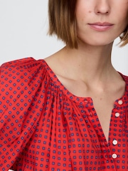 Rojo - Gap DÔEN Gingham Blouse - Imagen 3 de 5