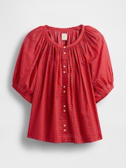 Rojo - Gap DÔEN Gingham Blouse - Imagen 5 de 5