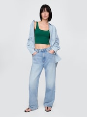 Gap Green CloseKnit Jersey Brami - Image 3 of 4