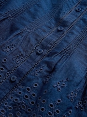 Gap Navy DÔEN Eyelet Short Sleeve Shirt - Image 6 of 6