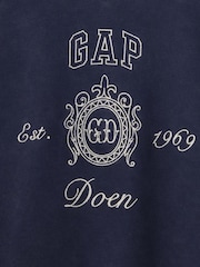 Gap Navy DÔEN VintageSoft Logo Sweatshirt - Image 5 of 7