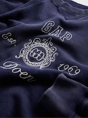 Gap Navy DÔEN VintageSoft Logo Sweatshirt - Image 6 of 7