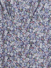 Gap Blue Floral Tiered V-Neck Maxi Dress - Image 6 of 6