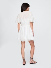 Gap White Flutter-Sleeve Eyelet Mini Dress - Image 2 of 5