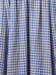 Gap Blue/White Gingham Cotton Corset Midi Dress - Image 5 of 5