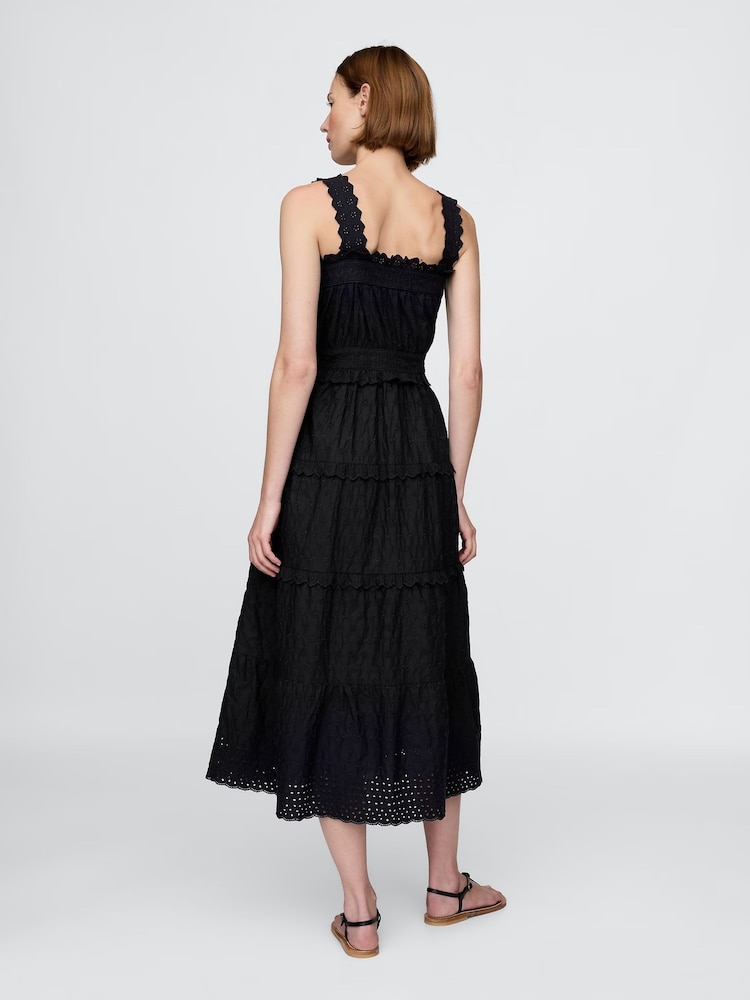 Gap Black DÔEN Eyelet Maxi Dress - Image 2 of 7