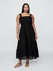 Gap Black DÔEN Eyelet Maxi Dress - Image 3 of 7