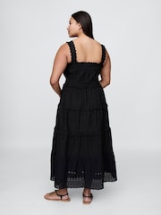 Gap Black DÔEN Eyelet Maxi Dress - Image 4 of 7