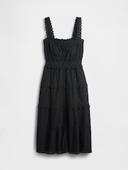 Gap Black DÔEN Eyelet Maxi Dress - Image 6 of 7