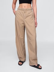 Gap Cream Low Waisted Barrel Parachute Trousers - Image 1 of 5